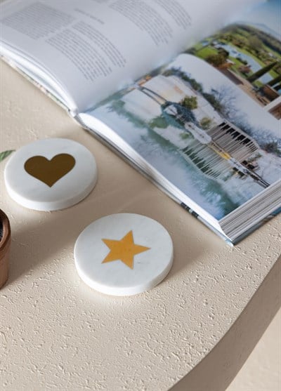 The Mia Mermer Bardak Altlığı YILDIZ