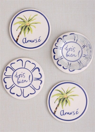 The Mia Palma Bardak Altlığı 4lü Set10 cm