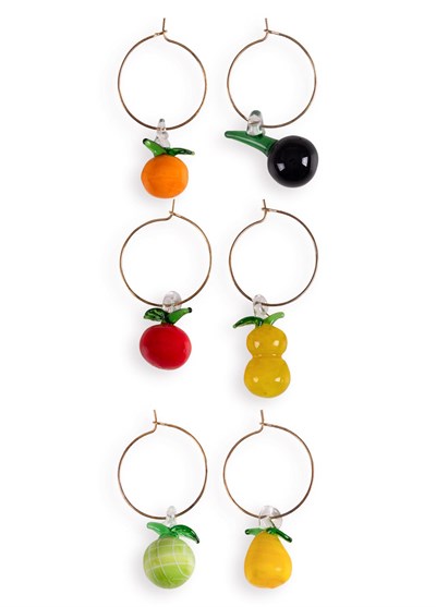 The Mia Figürlü Wine Charm Seti  6 lı