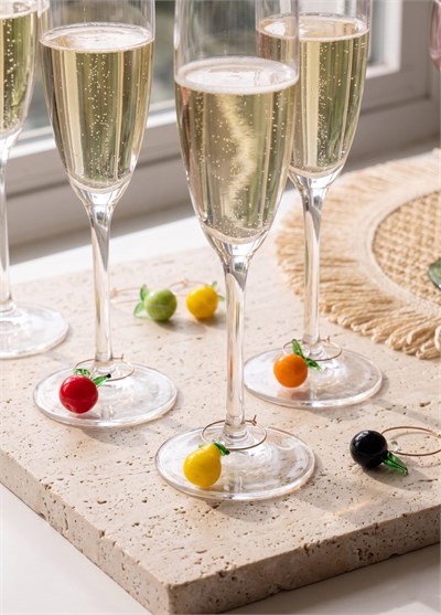 The Mia Figürlü Wine Charm Seti  6 lı