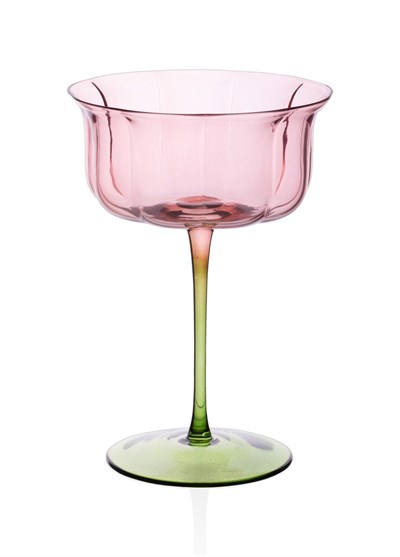 The Mia Martini Kadehi Pembe Yeşil 16x11x8 cm