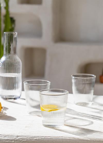 The Mia Striped Borosilikat Cam Bardak 400 ml