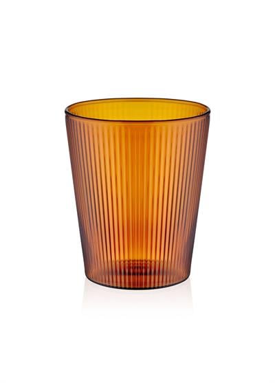The Mia Striped Borosilikat Cam Bardak Amber 400 ml