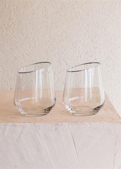 The Mia Gina Su Bardağı Kısa Gümüş 6lı Set      