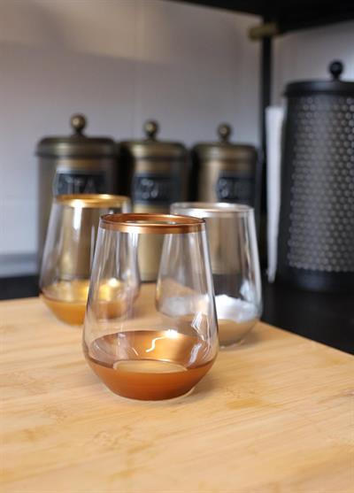 The Mia Glam Su Bardağı Kısa Bakır 6 Parça GLM0049