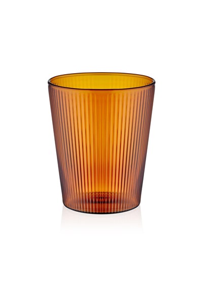 The Mia Striped Borosilikat Cam Bardak Amber 400 ml