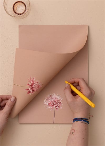 The Mia Art Line Mini Notluk Chrysanthemum 21x30cm 40 Yapr