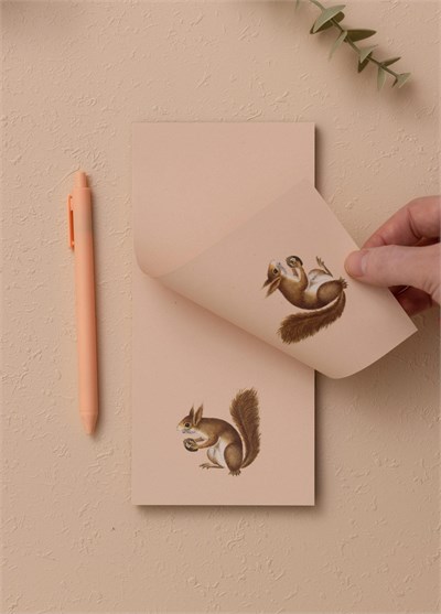 The Mia Art Line Mini Notluk Squirrel 10 x 21 cm 40 Yaprak