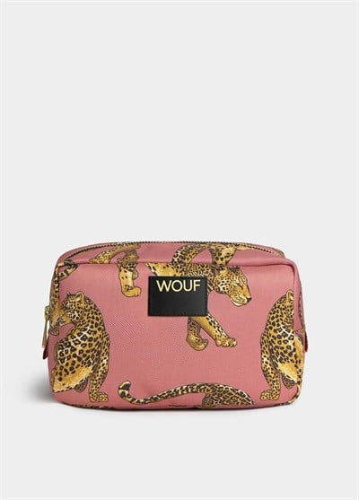 WOUF Blush Leopard Toiletry Bag