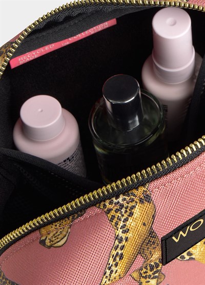 WOUF Blush Leopard Toiletry Bag