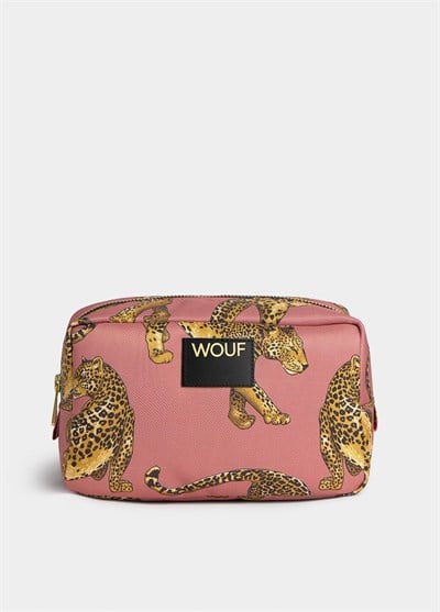 WOUF Blush Leopard Toiletry Bag