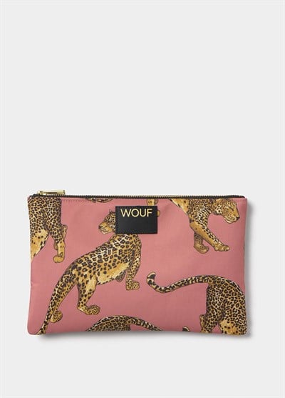 WOUF Blush Leopard XL Pouch Bag