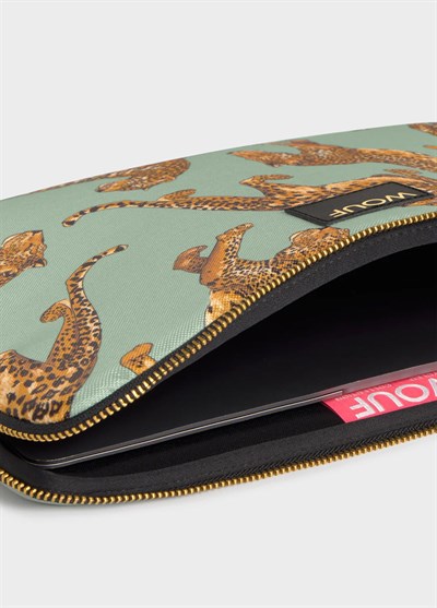 WOUF Emerald Leopard Laptop Sleeve 13
