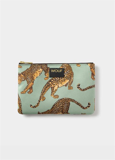 WOUF Emerald Leopard Pouch