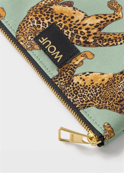 WOUF Emerald Leopard Pouch
