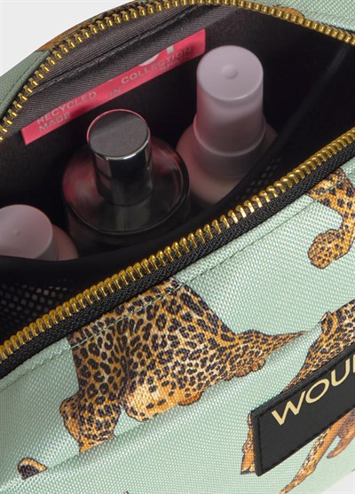 WOUF Emerald Leopard Toiletry Bag