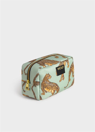 WOUF Emerald Leopard Toiletry Bag