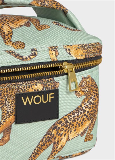 WOUF Emerald Leopard Vanity Bag