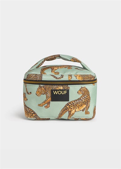 WOUF Emerald Leopard Vanity Bag