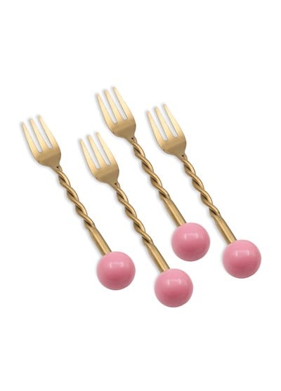 The Mia Globe Kek Çatalı Pembe 4 Parça