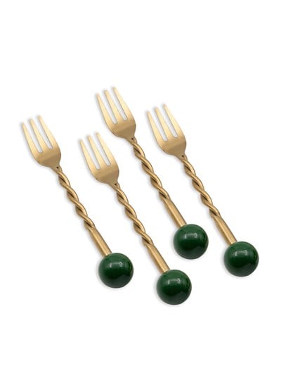 The Mia Globe Kek Çatalı Yeşil 4 Parça