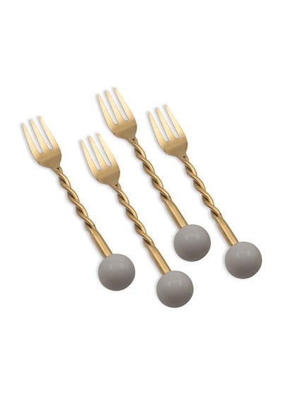 The Mia Globe Kek Çatalı Gri 4 Parça