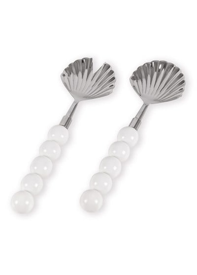 The Mia Ostrica Salata Servis Takımı Gümüş 2 Parça