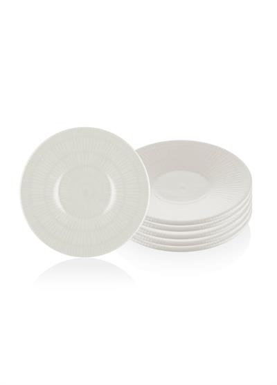 The Mia Noon Çay Tabağı 6lı Set Krem 13 cm