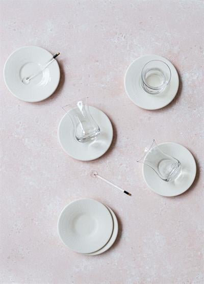 The Mia Noon Çay Tabağı 6lı Set Krem 13 cm