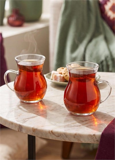Çay ve Tabağı Seti The Mia Kulplu Çay Bardağı 6 Kişilik 544