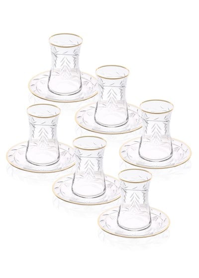 The Mia Leaf Çay Seti Gold 12 Parça