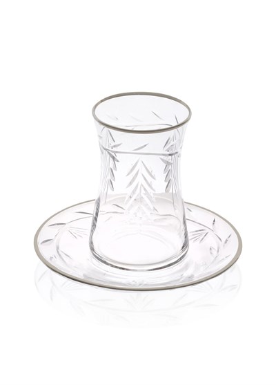 The Mia Leaf Çay Seti Gümüş 12 Parça