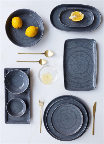 The Mia Noon Çerezlik 4lü Set Gri 10 cm