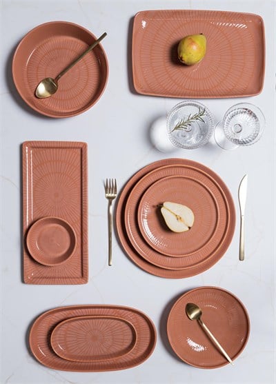 The Mia Noon Çerezlik 4lü Set Somon 10 cm