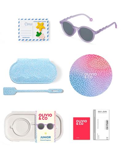 OLIVIO&CO Oval Güneş Gözlüğü Coral Reef Purple 3-12 Yaş