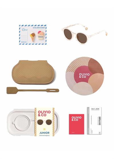 OLIVIO&CO Oval Güneş Gözlüğü Gelato Summer Vanilla 3-12 Yaş