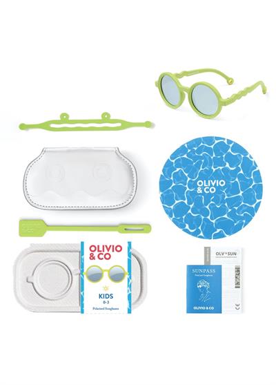 OLIVIO&CO Polarize Güneş Gözlüğü Sea Anemone Green 0-3 Yaş