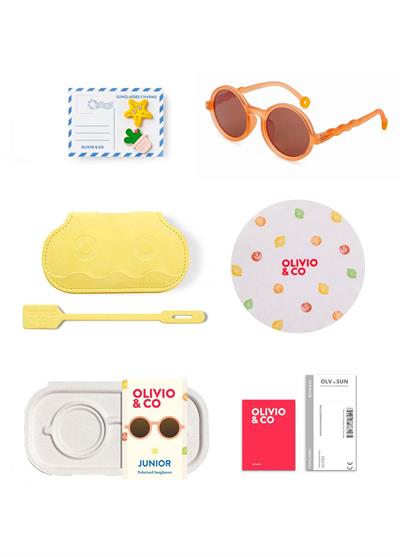 OLIVIO&CO Round Güneş Gözlüğü Citrus Grapefruit 3-12 Yaş