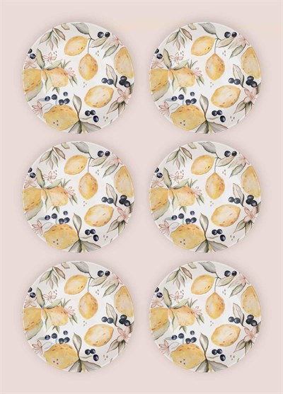The Mia Limoncello Yemek Tabağı 6lı Set 20 cm