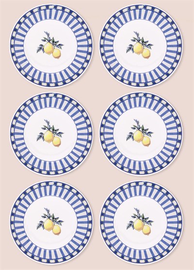 The Mia Odore Di Limone Yemek Tabağı 6lı Set 20 cm