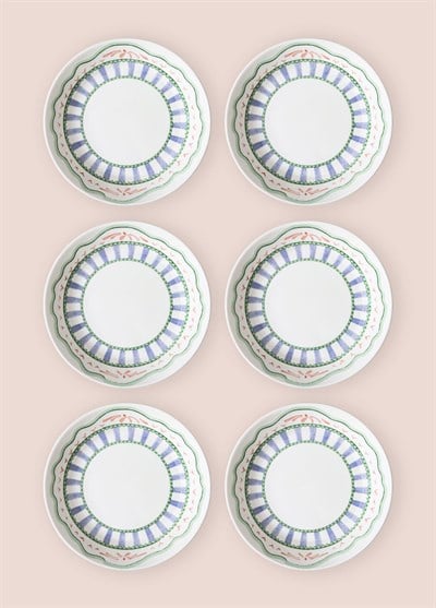 The Mia Spring Yemek Tabağı 6lı Set 20 cm