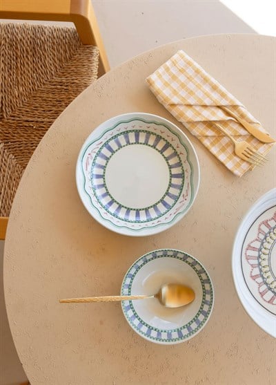 The Mia Spring Yemek Tabağı 6lı Set 20 cm