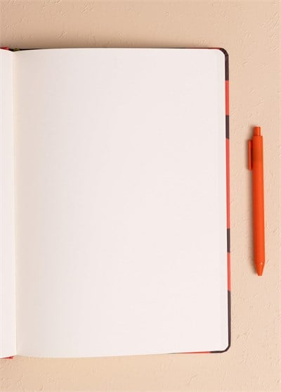 The Mia Abstract Desen Defter Turuncu 21 x 30 cm