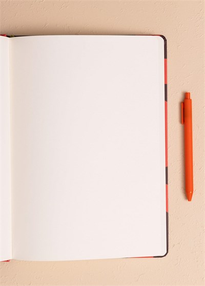 The Mia Abstract Desen Defter Turuncu 21 x 30 cm