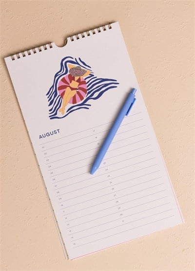 The Mia Ajanda Bırthday Calendar Bordo