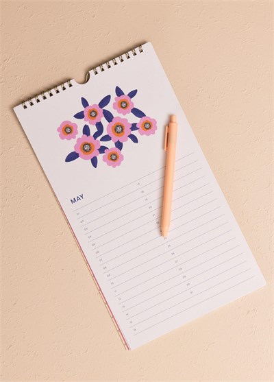 The Mia Ajanda Bırthday Calendar Bordo