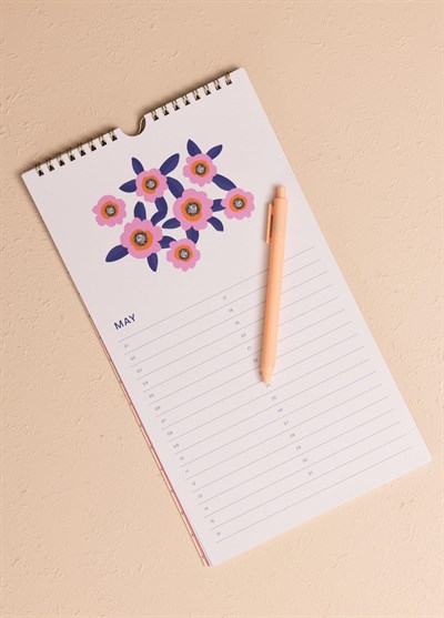 The Mia Ajanda Bırthday Calendar Bordo