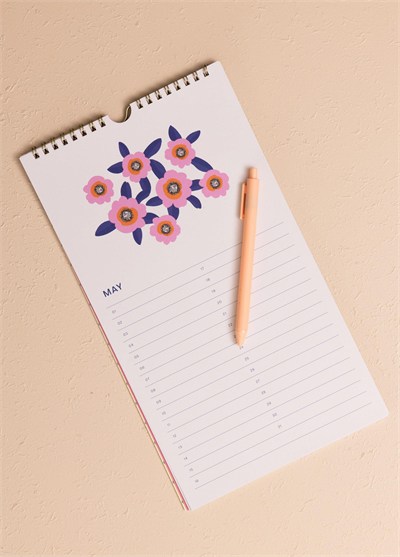 The Mia Ajanda Bırthday Calendar Bordo