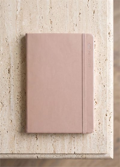 Defter The Mia Çizgili Bej Not Defteri A5 21 x 15 Cm