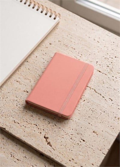 Defter The Mia Çizgili Pembe Not Defteri A7 10 x 8 Cm